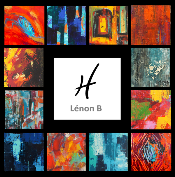 Logo Lenon B - Artiste peintre abstrait contemporain