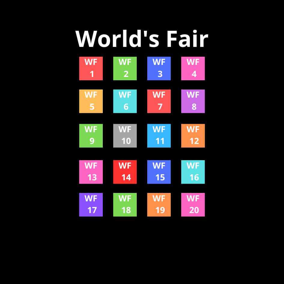 20-canvas set "WORLD’S FAIR" by Lenon B lets you create a unique art design.