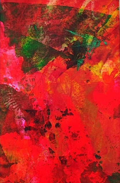 Bright and bold acrylic painting by Lenon B, perfect for enhancing home decor