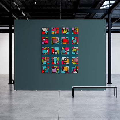 With "WORLD’S FAIR," create a unique artistic composition by arranging the 20 canvases your way.