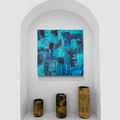 Dreamy abstract art "Kaleidoscope Céleste" by Lenon B, featuring a harmonious color palette.