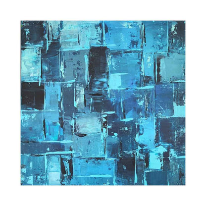 "Kaleidoscope Indigo" by Lenon B, an enchanting abstract painting in deep blues.