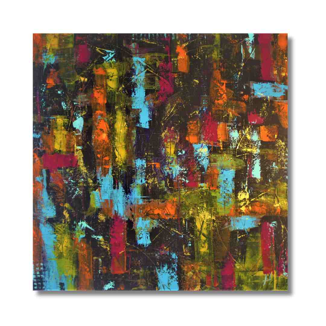 "La Vie est Belle" by Lenon B, an abstract artwork celebrating life.