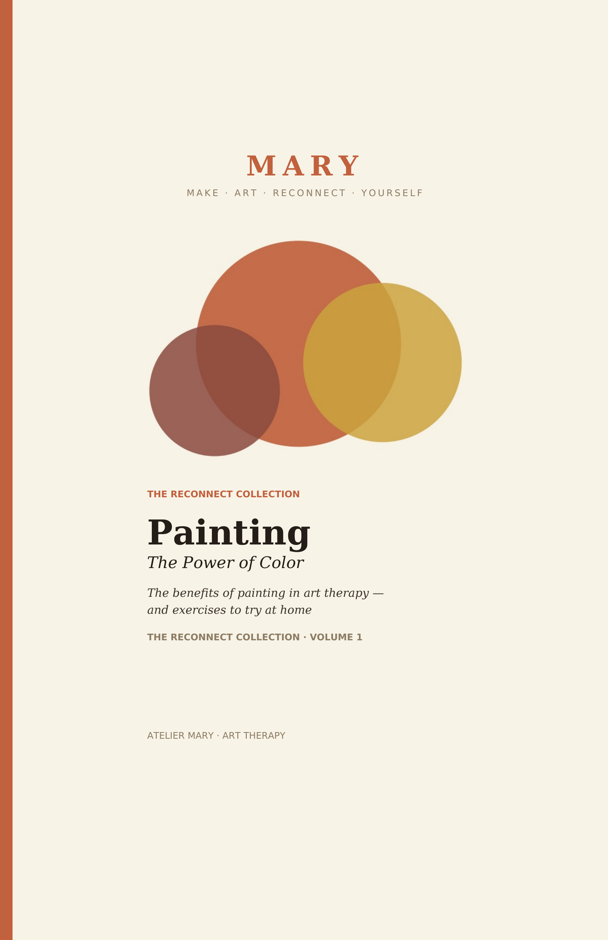Painting – The Power of Colors – Mon petit cahier bien-être MARY – Volume 1 – Édition imprimée en anglais – Livre broché de haute qualité