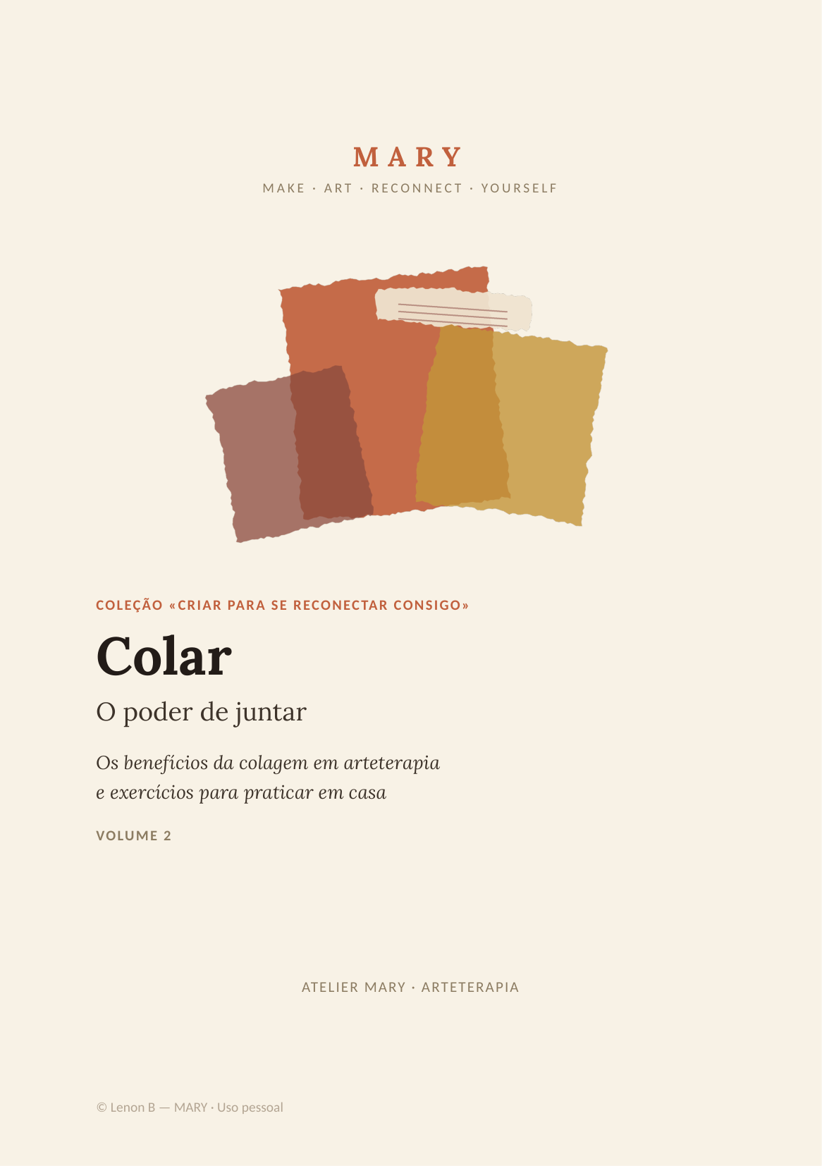 Colar, o poder de juntar, MARY Volume 2, capa do PDF em português