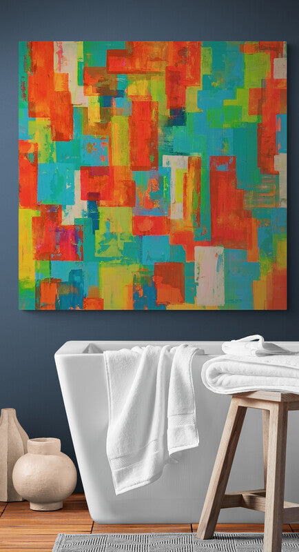 "Pixels" by Lenon B, a colorful mosaic that invites exploration and joy.