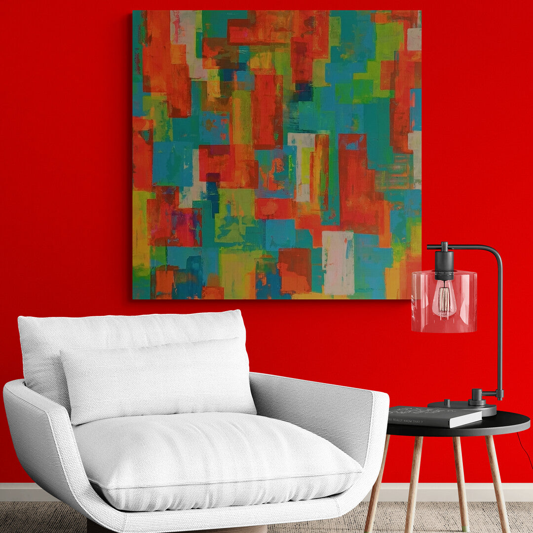 "Pixels" by Lenon B, an artwork filled with emotional energy and positivity.