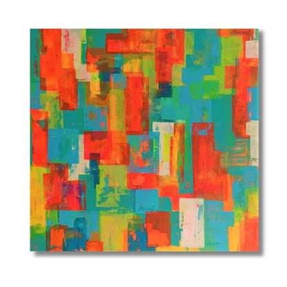 "Pixels" by Lenon B, an original artwork bursting with vibrant colors.