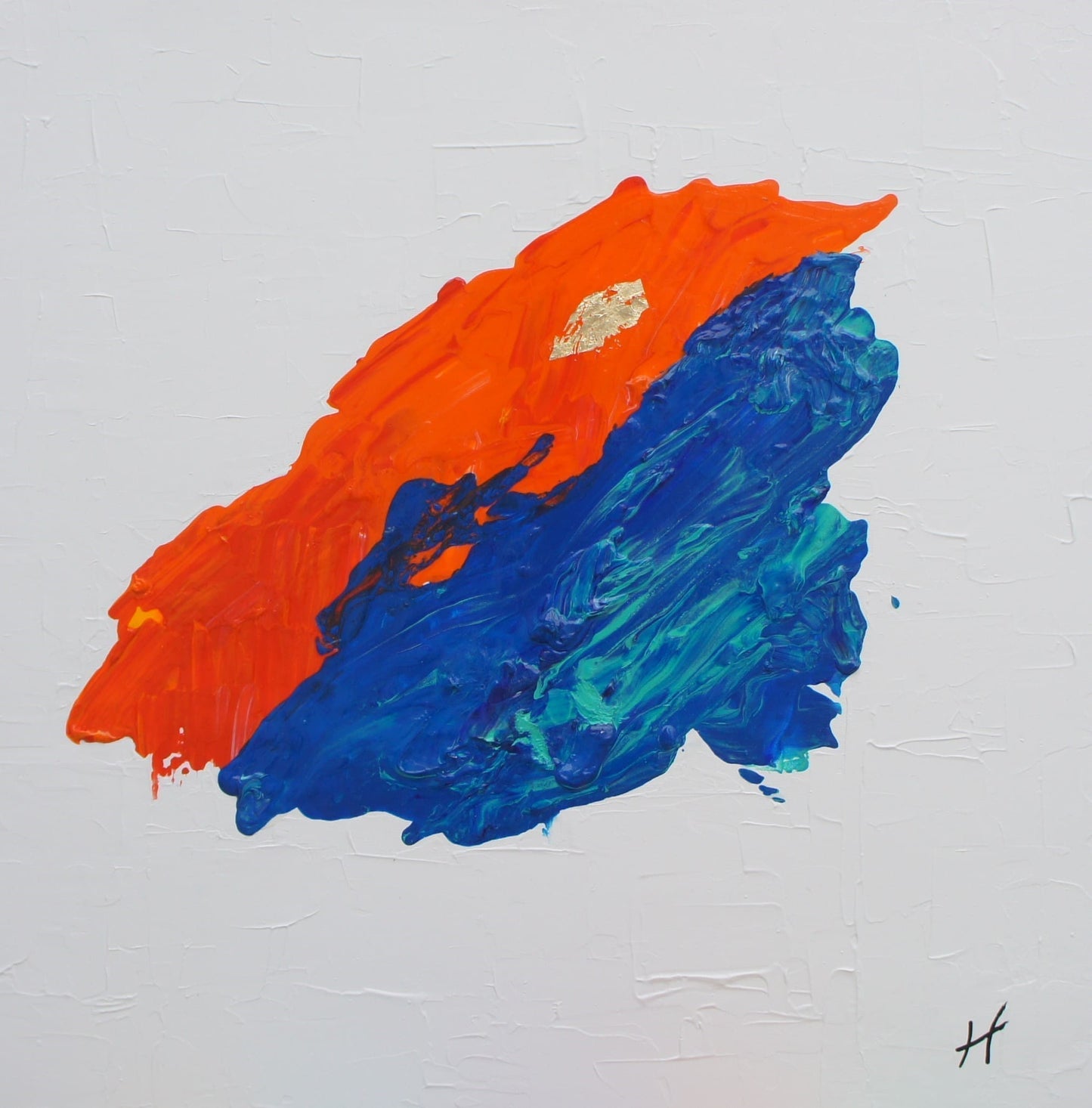 Contemporary minimalist sunset painting by Lenon B, inspired by the Atlantic Ocean.