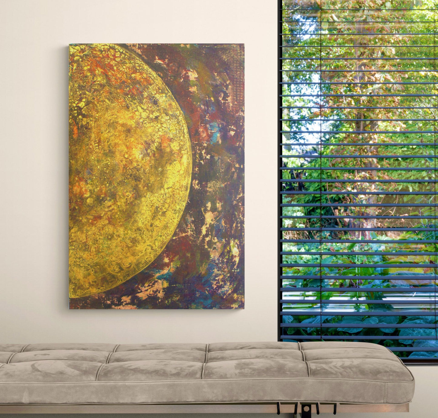 Lenon B’s abstract artwork "Rebirth" captures the beauty of planetary renewal and hope.