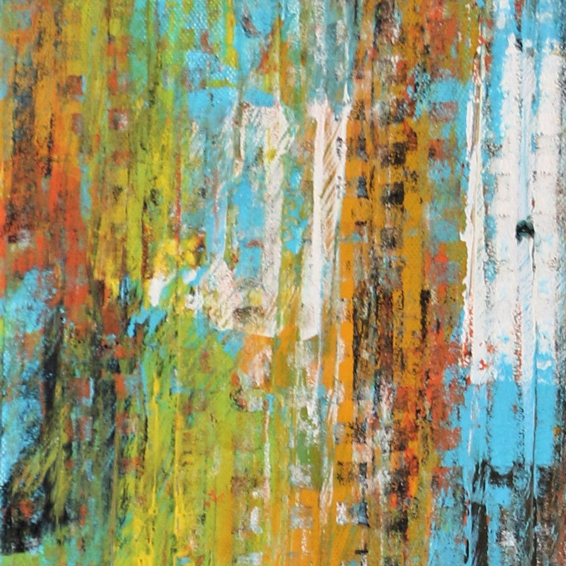 This original piece is part of Lenon B's collection, celebrating urban life through color.