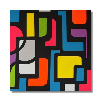 "Times Square" by Lenon B, an urban pop art piece inspired by the neon lights of New York City’s famous square.