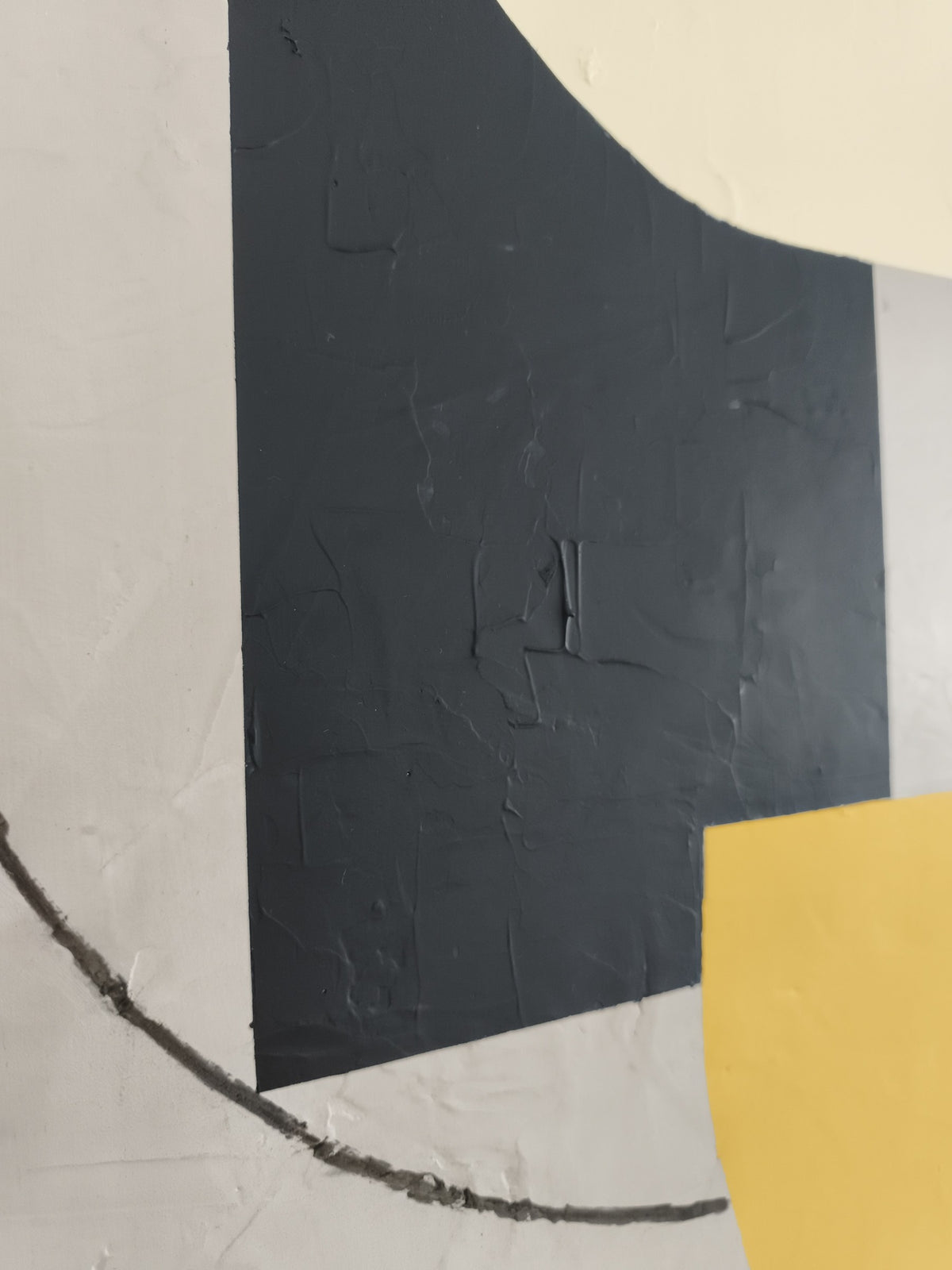 Detail of Between: texture of the black rectangle