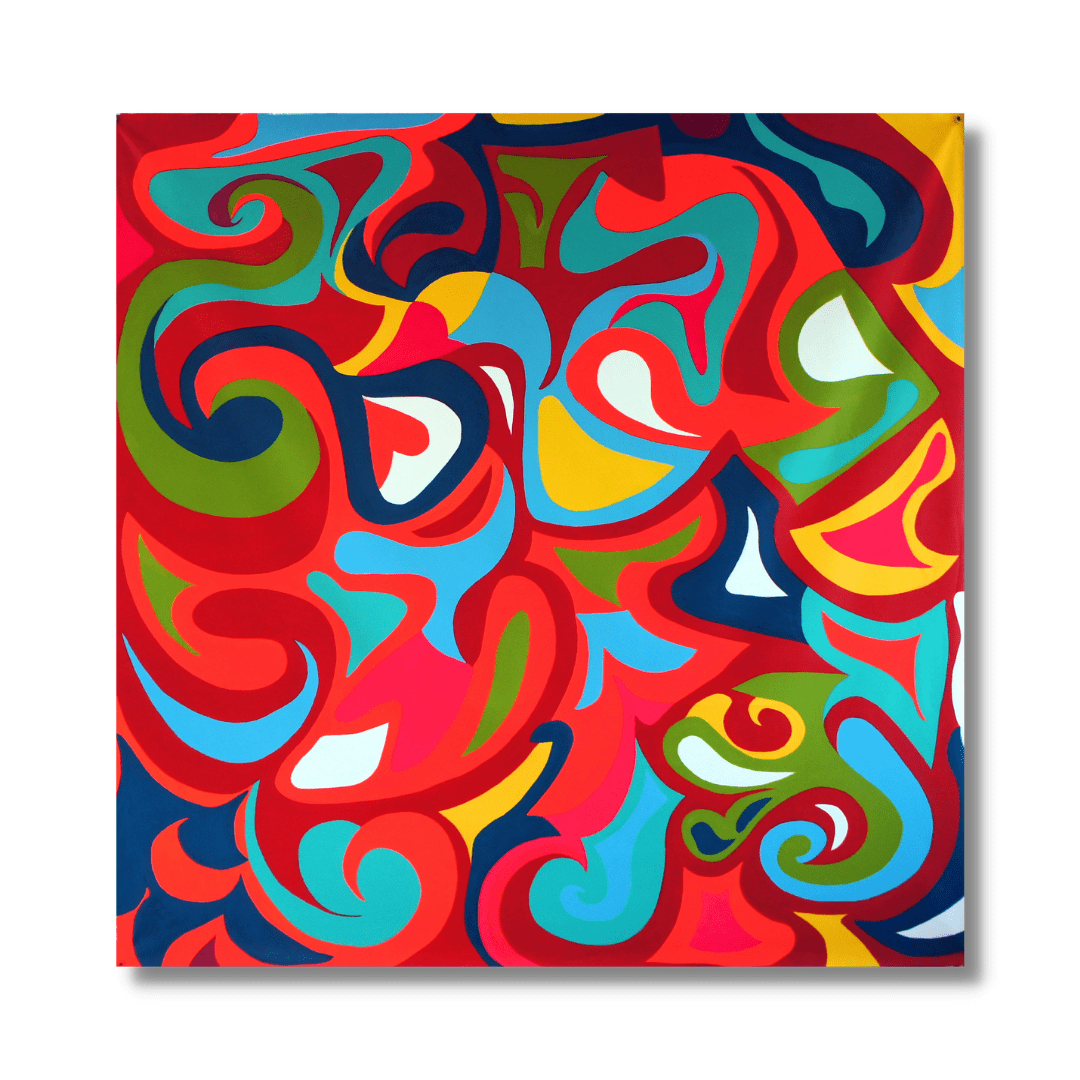 "Boléro" by Lenon B, a vibrant psychedelic canvas