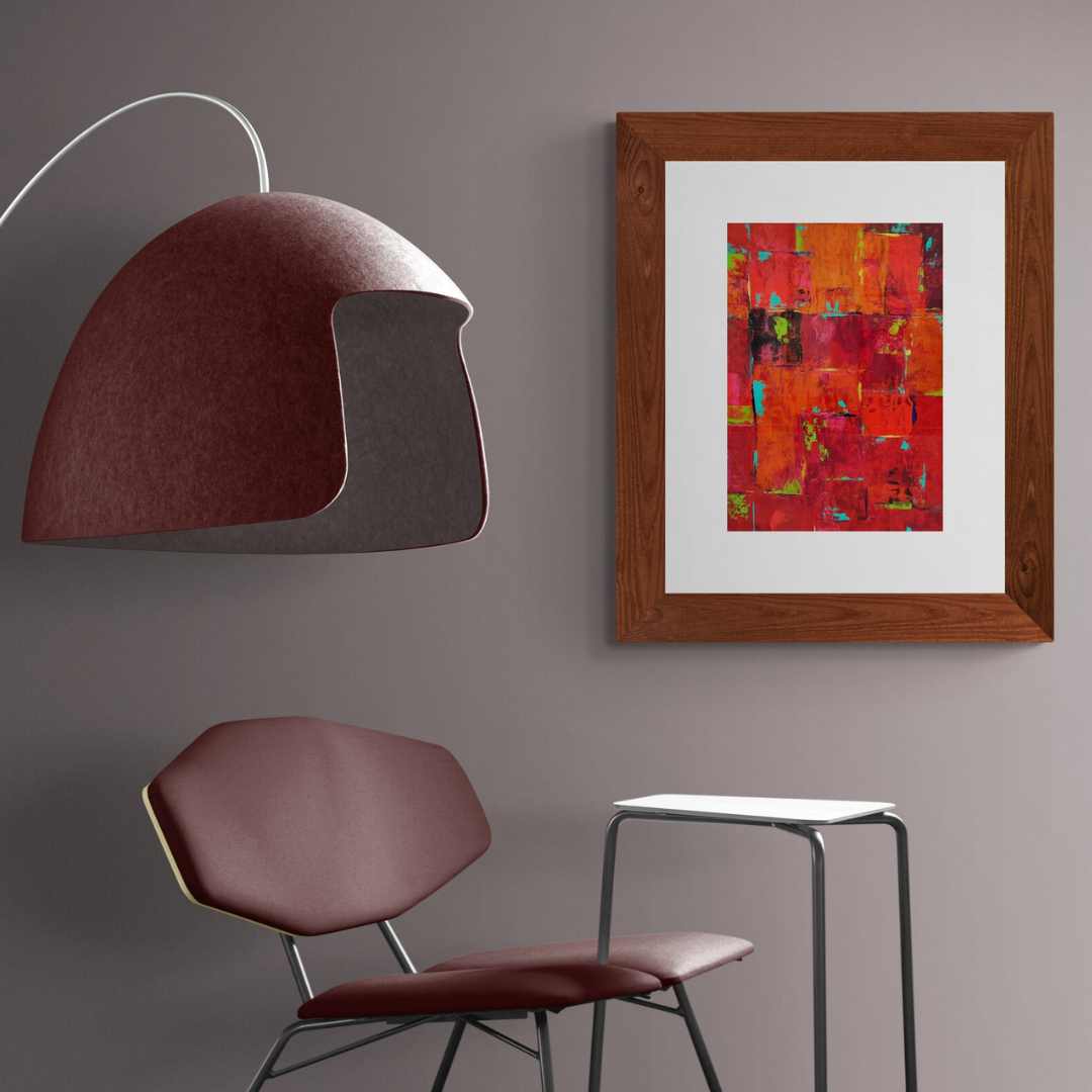 Crimsonity by Lénon B, an exploration of red through modern geometric abstraction.