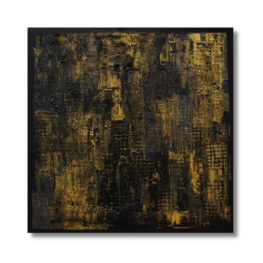 "Dubaï" by Lenon B – a luxurious, gold-themed acrylic painting