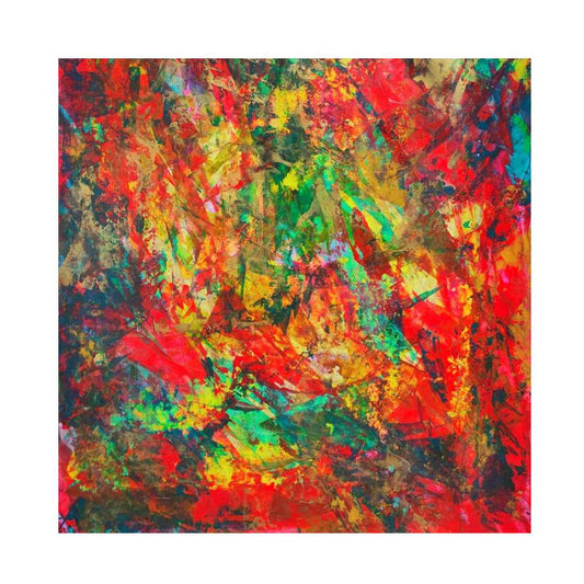  Fervor by Lénon B, colorful abstract art with a vibrant and energetic composition.