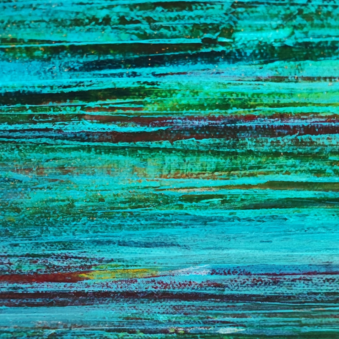 Fiery Silence by Lenon B is a handcrafted acrylic artwork with textured layers, ideal for enhancing modern wall decor.