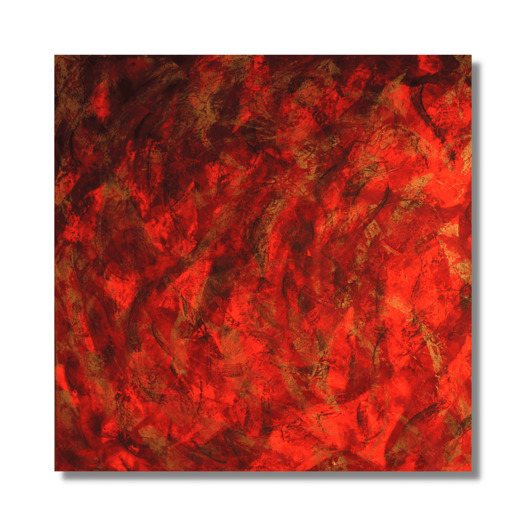 "Flamenco" by Lenon B – abstract painting inspired by the passionate dance