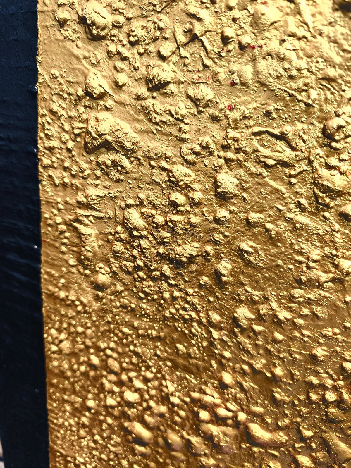 Detail of Golden Dream: textured gold