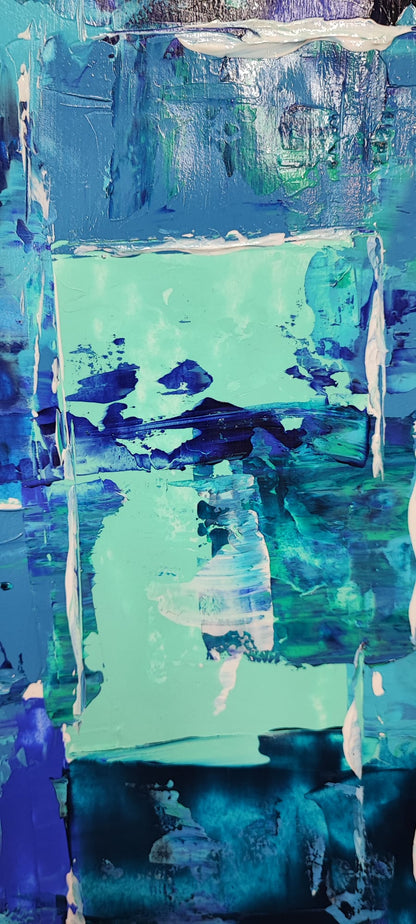 Experience the emotional expression of Lenon B's Boréal, featuring deep blue and green tones.