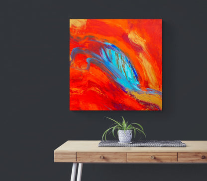 Contemporary acrylic piece "Antelope Canyon" for decor