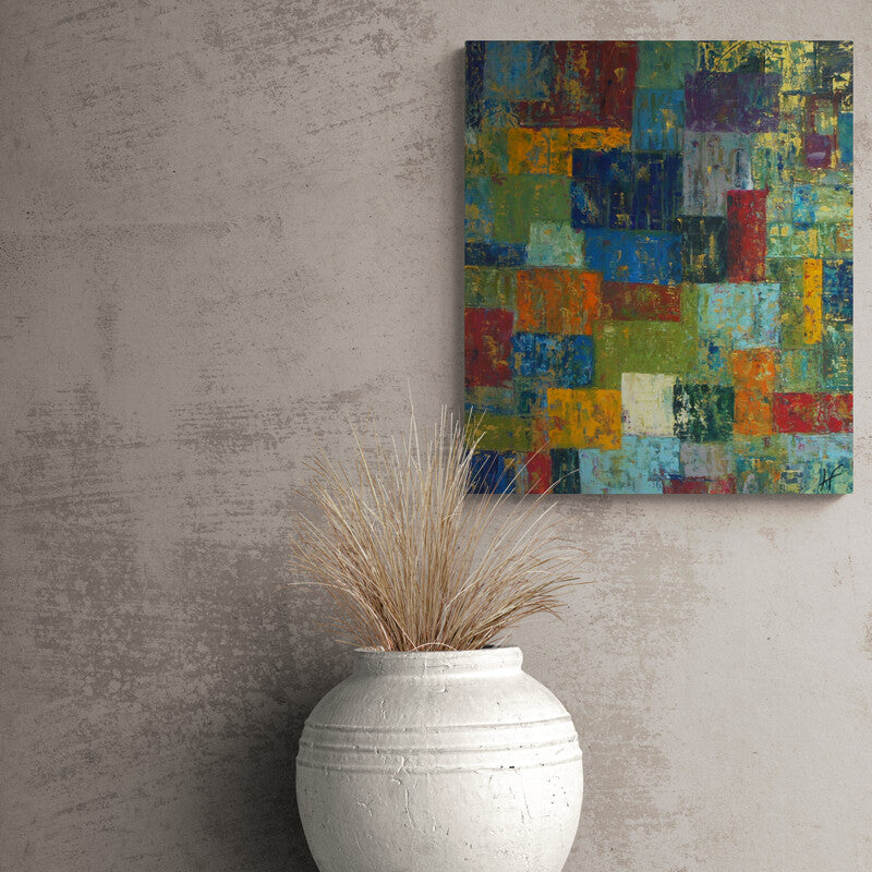 Contemporary oil piece "Arlequin" for stylish interiors