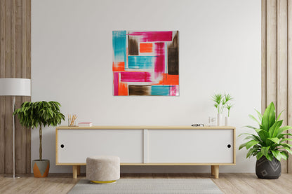 Contemporary acrylic piece "Aumône Vieille" for stylish interiors