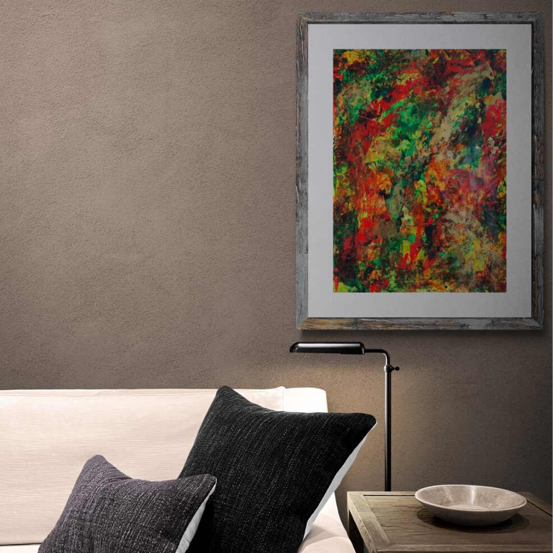 Mystery by Lénon B, bold abstract painting that captures a sense of enigma.