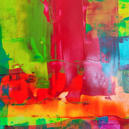 Prisme by Lénon B, a symphony of colors on paper in abstract forms.