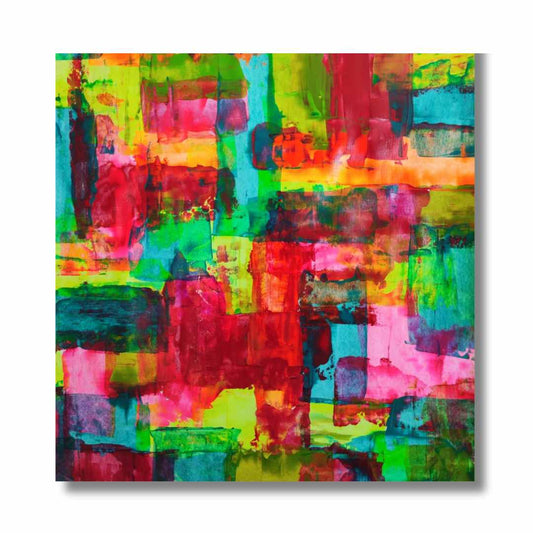 Prisme by Lénon B, colorful abstract art with vibrant colors blending together.