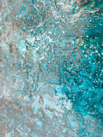 Detail of The Line: turquoise texture
