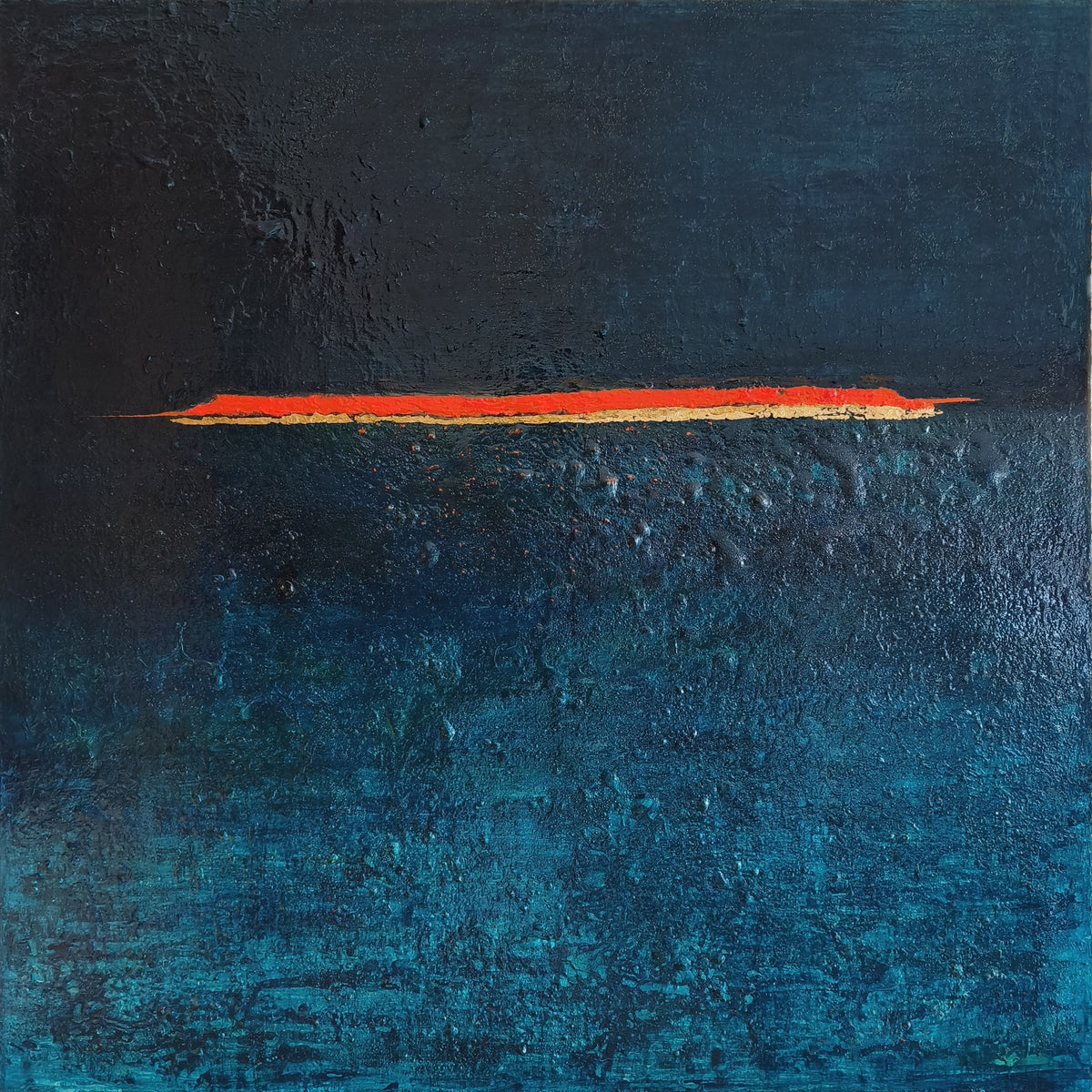 The Line by Lenon B, acrylic on canvas, 100 x 100 cm