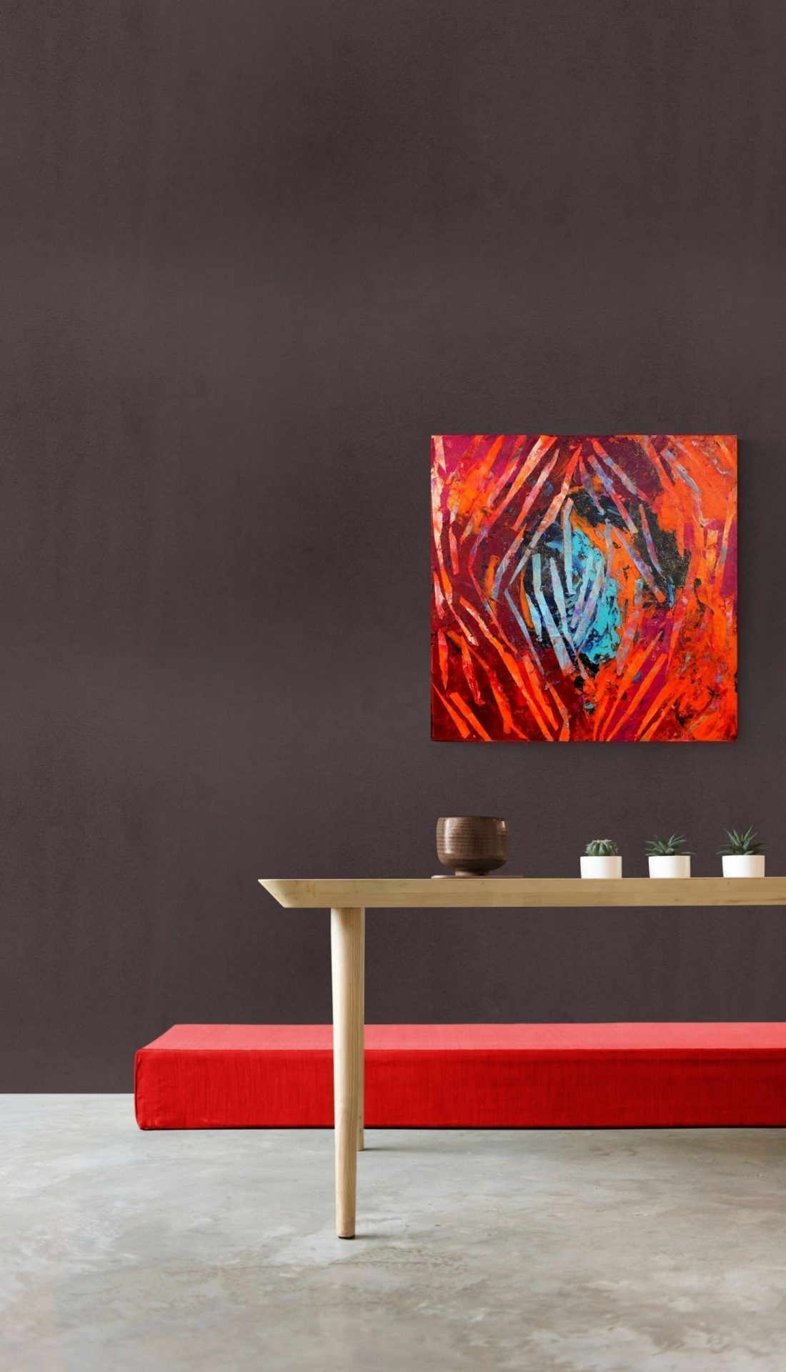 "Fujiyama" – acrylic painting blending fiery passion and serenity by Lenon B